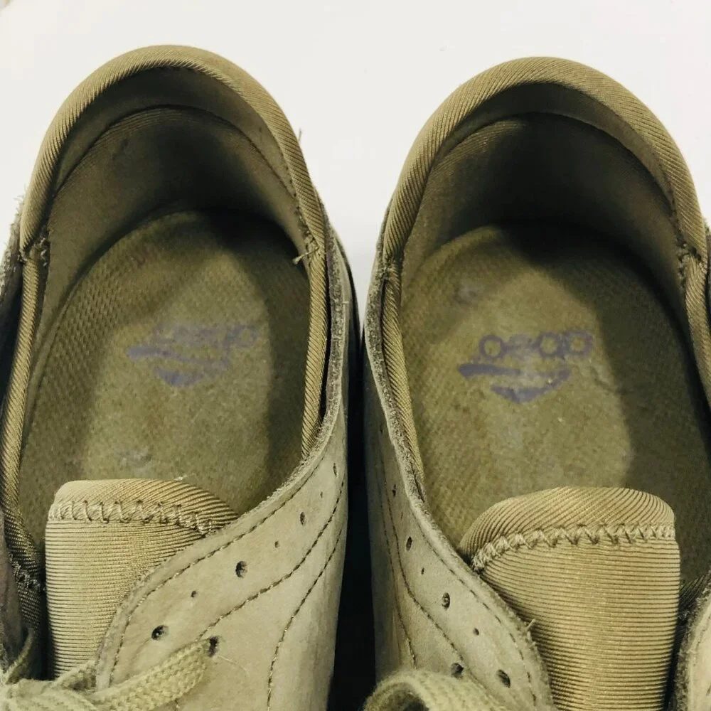 Abeo Walking Shoes Men‎ 13 Textile Suede Khaki Lace Up Sneakers Breathable Floyd